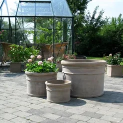 Terracotta Krukke, Stor, Rund.